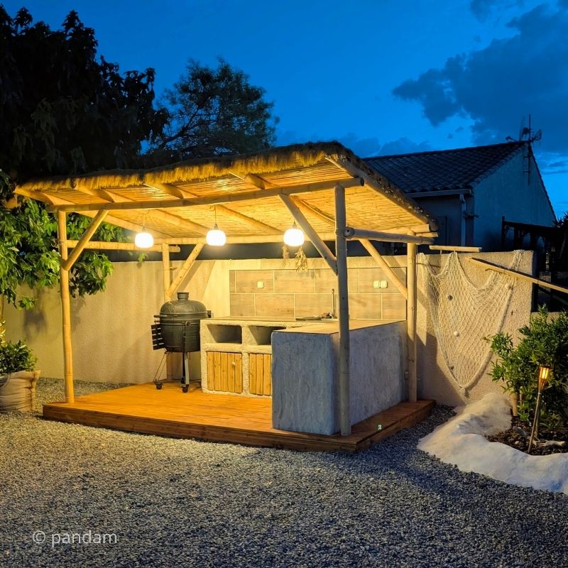 Pergola avec du bambou Guadua